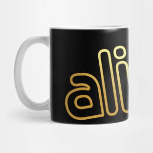 alien gold edition monoline Mug